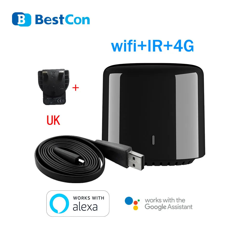 Bestcon RM4C Mini Universal WiFi IR Remote – Works with Alexa & Google Assistant for AC Control