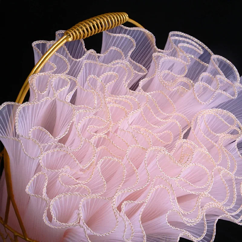 1 Roll Red Korean Flower Wrapping Mesh — Lace Fabric for Bouquets, Floral Packaging & DIY Flower Crafts