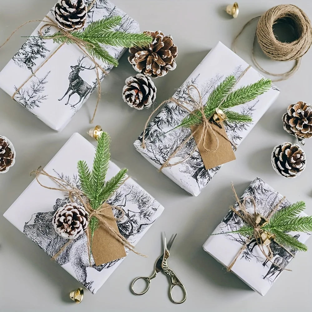 20pcs Artificial Green Pine Branches – DIY Christmas Tree & Winter Home Decor