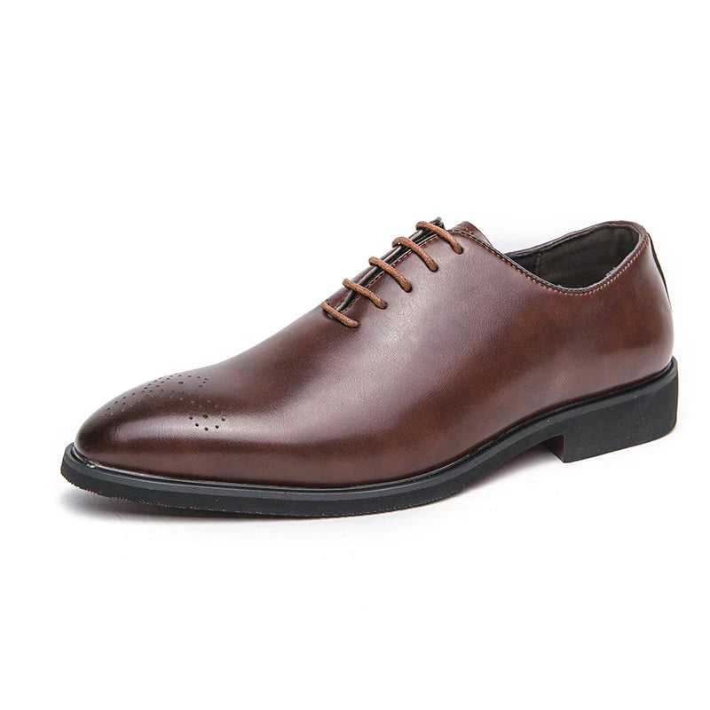 Luxury Men’s Leather Oxford Dress Shoes – High-Quality Gentleman Wedding & Office Shoes 2024