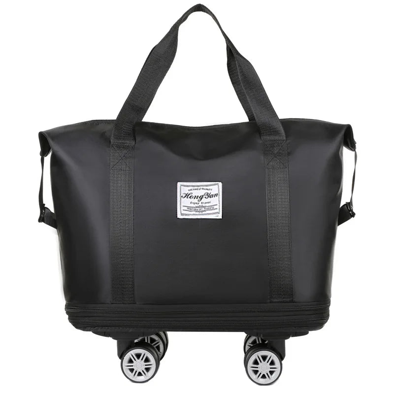 Expandable Universal Wheel Travel Bag – Large Capacity Lightweight Luggage with Dry & Wet Separation Storage for Travel & Fitness