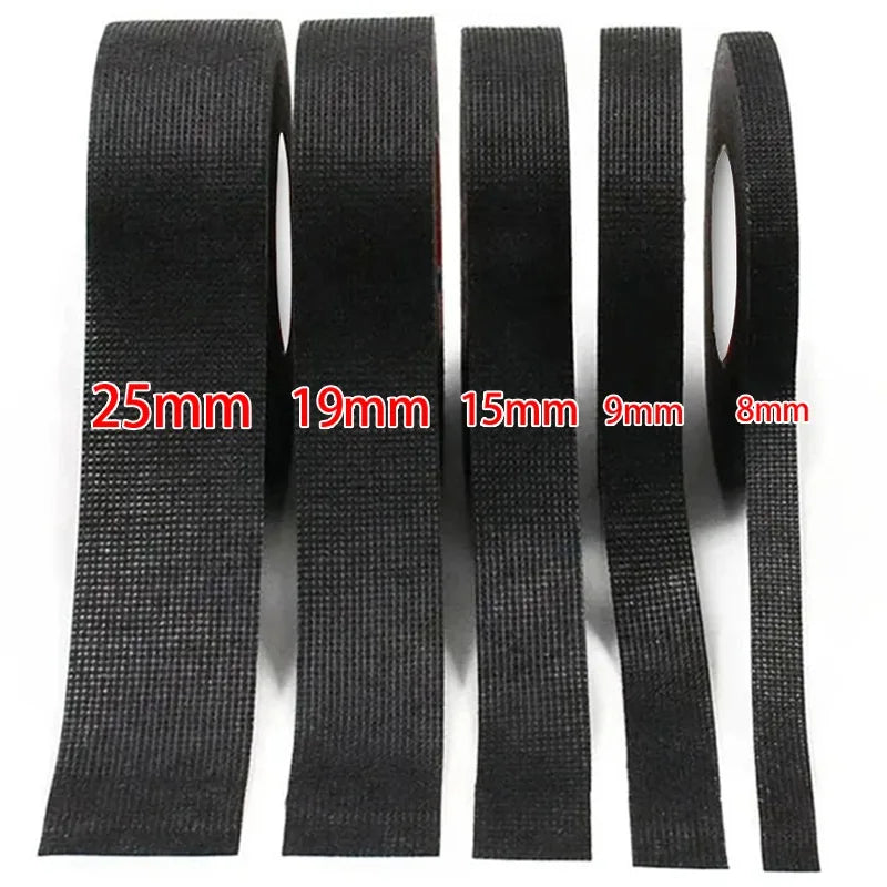 Heat-Resistant Electrical Tape – Waterproof Fabric Cloth Wrap for Auto Wiring, Cable Organizer & Harness Insulation