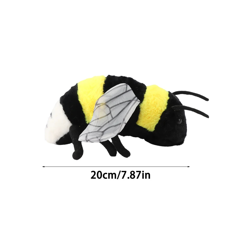 Lifelike Bee Plush Toy – Soft Stuffed Honeybee for Kids, Insect Lovers & Home Decoration (2 Sizes)