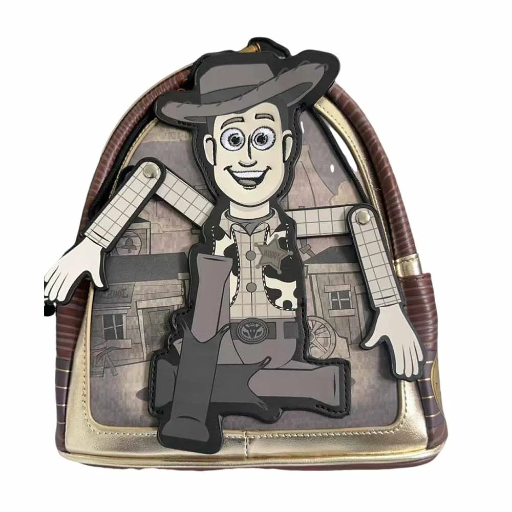 Disney Inside Out Sadness Mini Backpack – PU Leather Cartoon Rucksack for Girls, Cute Cosplay Storage Bag