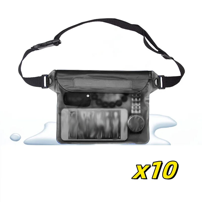 Waterproof Swimming Waist Bag - Sealed Dry Phone Case for Diving, Skiing, Boating, Beach & Water Sports