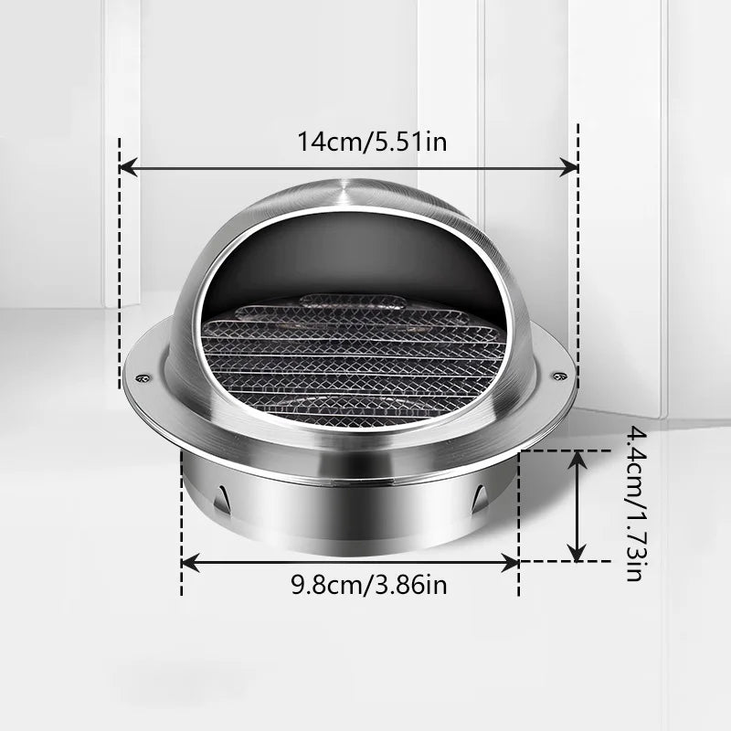 Stainless Steel Wall & Ceiling Air Vent Cover – Waterproof Exhaust Grille for Heating & Cooling