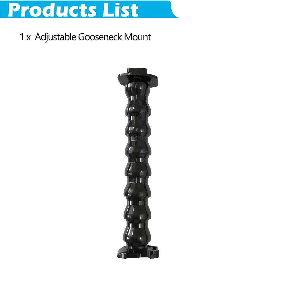 Jaws Flex Adjustable Gooseneck Clamp Mount for GoPro Hero 4–12, Insta360 & DJI Osmo Action Cameras