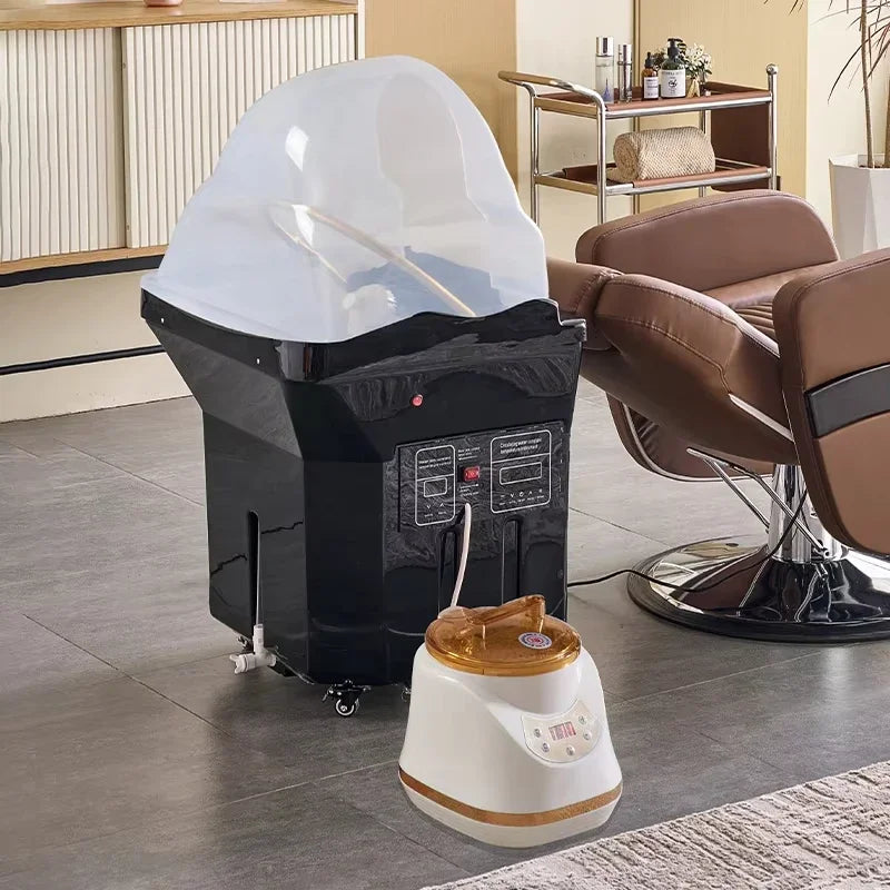 Portable Black Head Spa Shampoo Chair with Water Tank – Mobile Salon Basin