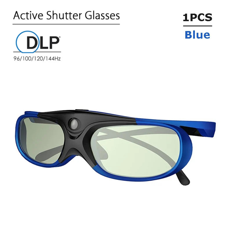 Universal DLP-Link 3D Glasses – USB Rechargeable Active Shutter Eyewear for Projectors | Compatible with Xgimi, Optoma, LG, Acer, BenQ & JMGO DLP-Link 3D Viewing Glasses