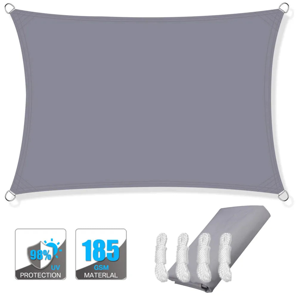 Waterproof Sun Shade Sail Canopy - UV Block Outdoor Patio Garden Backyard Awning Privacy Shelter