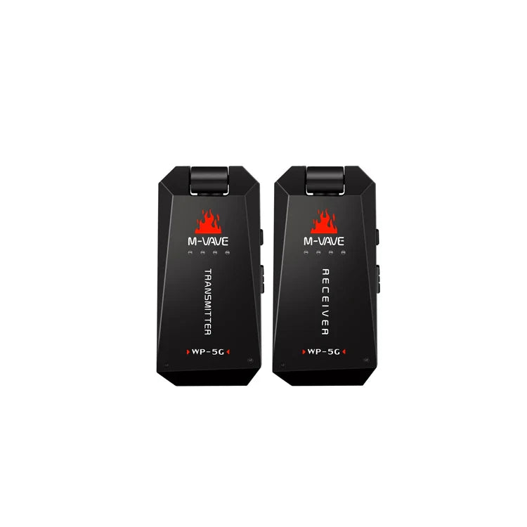 M-VAVE WP-5G Wireless Guitar System - 5.8G Rechargeable Audio Transmitter & Receiver with Type-C Cable for Guitar Amplifier