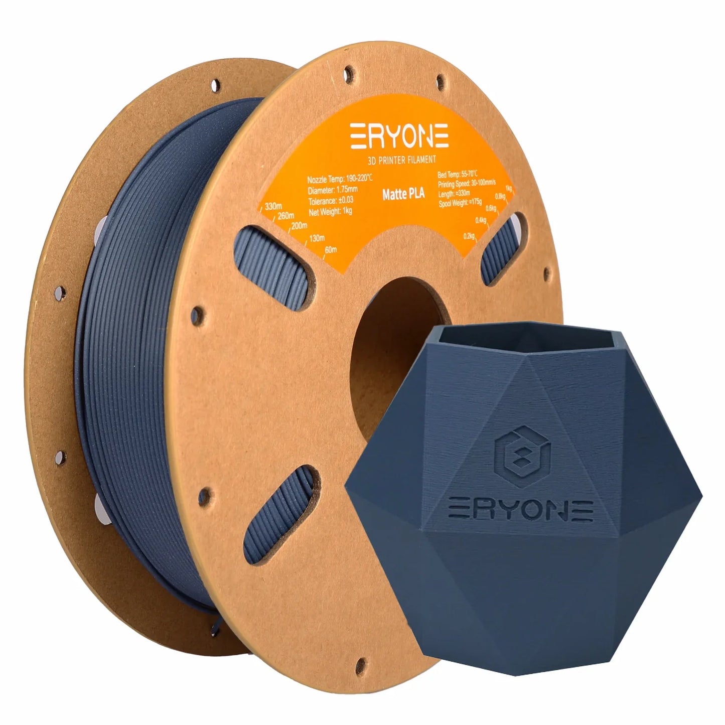 ERYONE Matte PLA Filament 1.75mm โ 1KG High-Quality Spool for 3D Printing, Fast Shipping