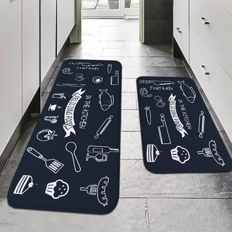 Multi-Purpose Sponge Water Absorption Mat — Anti-Skid, Moisture-Absorbing, Machine-Washable Carpet for Kitchen & Bathroom