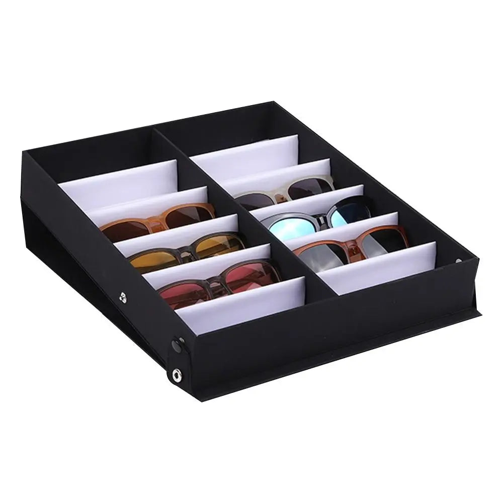12-Slot Glasses Tray – Sunglasses and Eyeglass Organizer Display Case Holder