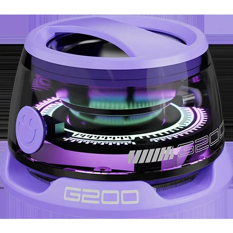 Mini Travel Bluetooth Speaker – Portable Outdoor Stereo with Magnetic Base, RGB Lights & Phone Holder for iOS