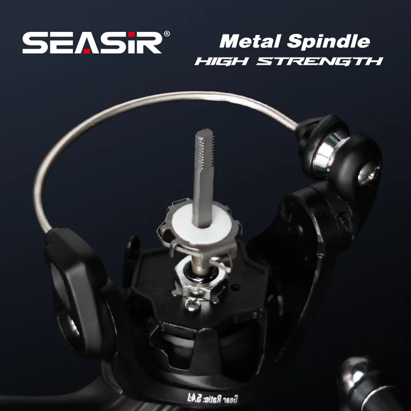 SEASIR Stream Spinning Reel - 139g Ultralight Fishing Wheel with Carbon Washers, 5+1BB & 5.4:1 Gear Ratio