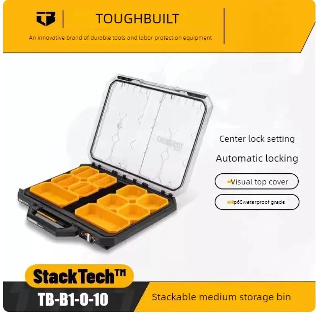 TOUGHBUILT All-in-One Tool Box - Waterproof Stackable Rolling Storage Case for Electricians, Camping & Vehicle Repair