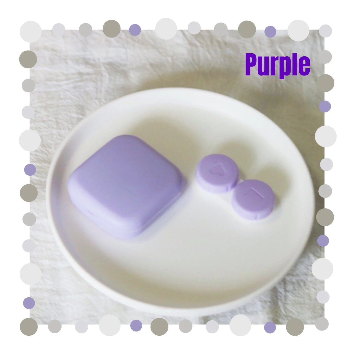 Mini Portable Contact Lens Case Kit – Solid Color Storage Box with Tweezer & Suction Stick Travel Holder