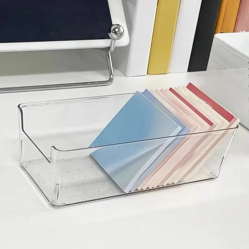 Multifunctional Transparent Storage Box – Durable Desk, Medicine & Home Organizer