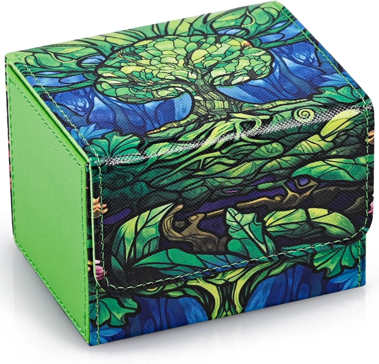 PU Leather TCG Deck Box - 120+ Sleeved Card Storage Case for Trading Cards, CCG & Magic Card Games