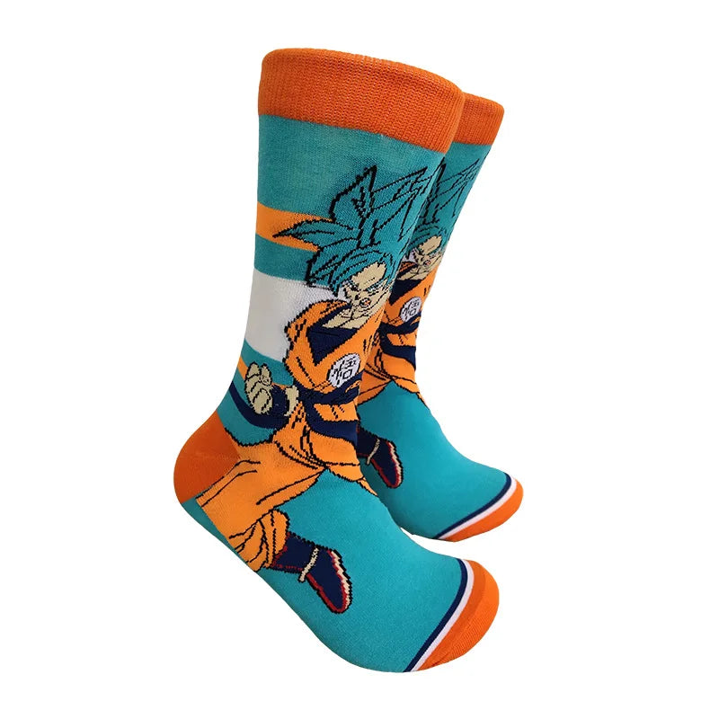 Men’s Anime Dragon Ball Socks - Harajuku Hip Hop Cosplay Fashion Funny Crew Socks