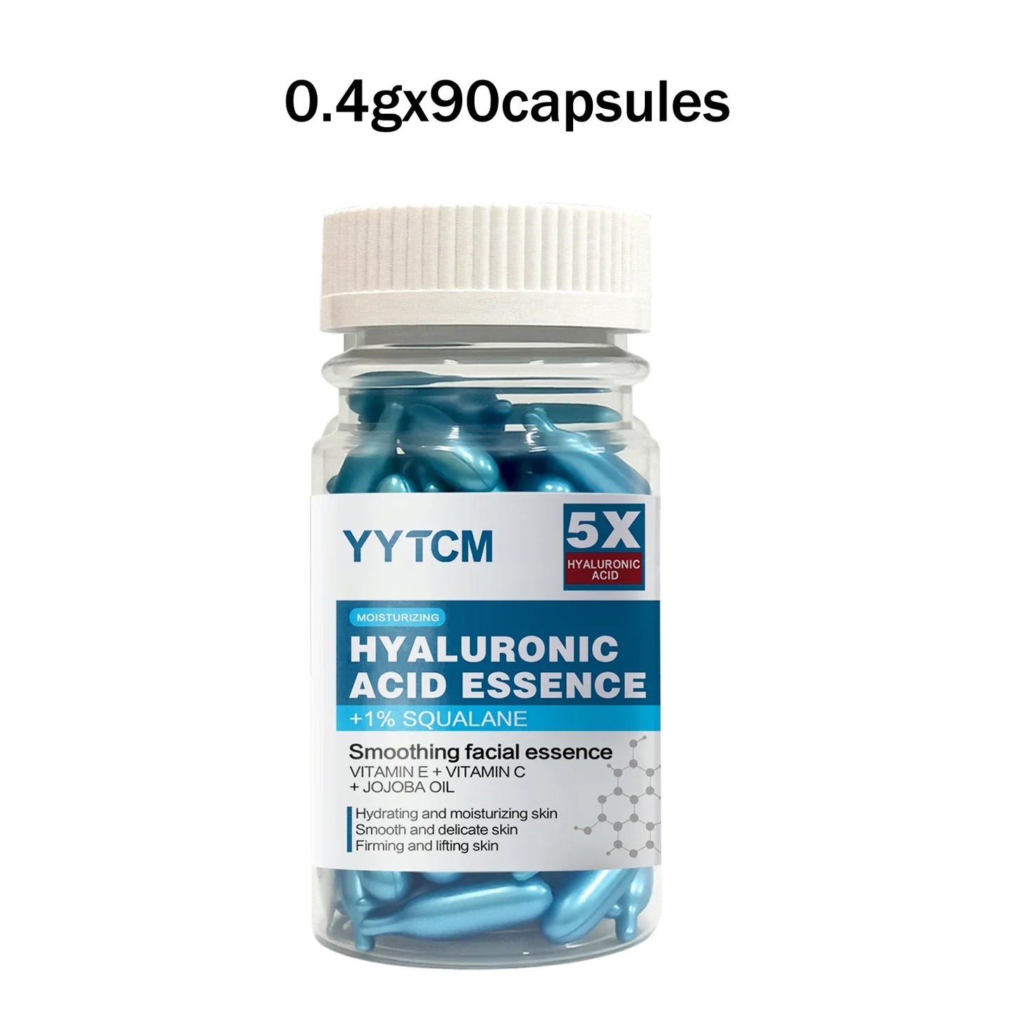 Hyaluronic Acid Deep Moisturizing Capsule Essence – Brightening Skin Serum (0.4g x 30 Capsules) Hydrating Skincare Treatment