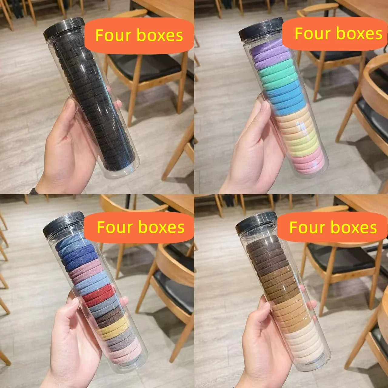 20PCS High Elastic French Style Hair Ties Thick Thickened Hair Bands for Women & Girls