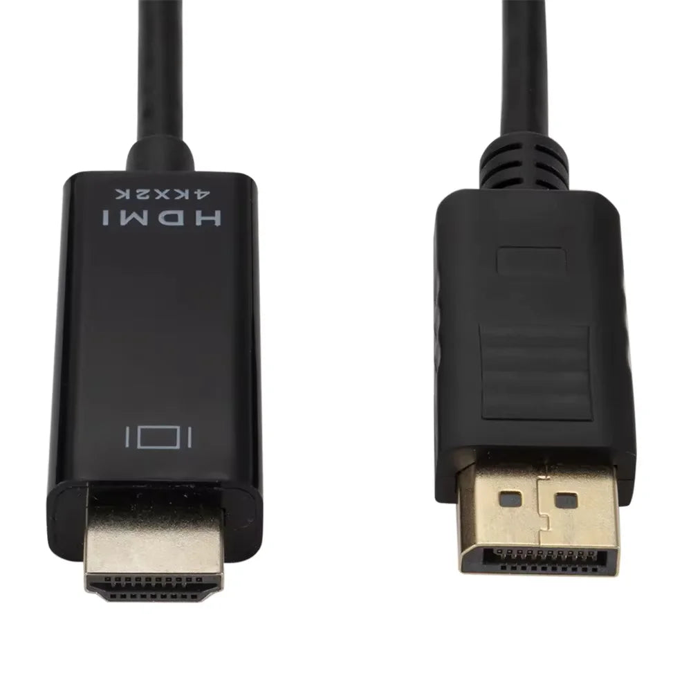 4K*2K DisplayPort to HDMI Adapter โ 1.8m DP to HDMI Converter Cable for Desktop, Laptop, PC, TV, Monitor, Projector