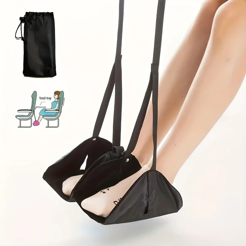 Travel Foot Hammock – Adjustable Foot Rest for Plane, Train & Office, Leisure Gadget
