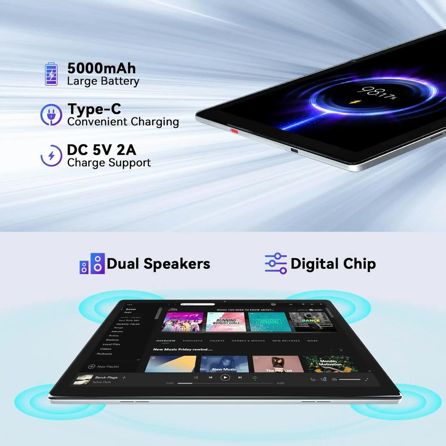 URAO MB1001 10″ Android 13 Tablet — 6GB RAM + 64GB ROM (Expandable 128GB), 5000mAh, IPS Display, 5G WiFi, Dual Camera Tablet PC Gift