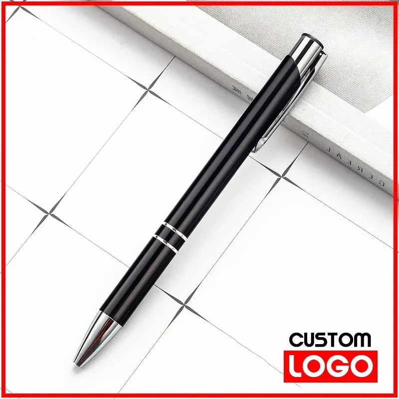 50PCS Custom Metal Ballpoint Pens — Personalized Engraved Logo Advertising Pen, Ideal Gift and Promotional Item