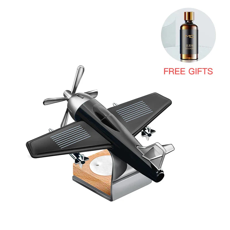 Car Interior Solar Airplane Model – Center Console Decoration & Air Freshener Accessory