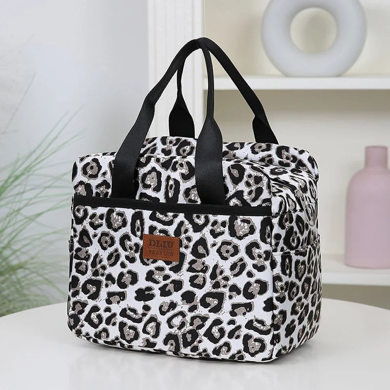 Thickened Nylon Insulated Lunch Bag – Large Capacity Portable Lunch Box with Aluminum Foil Lining for Work, Picnic, or School