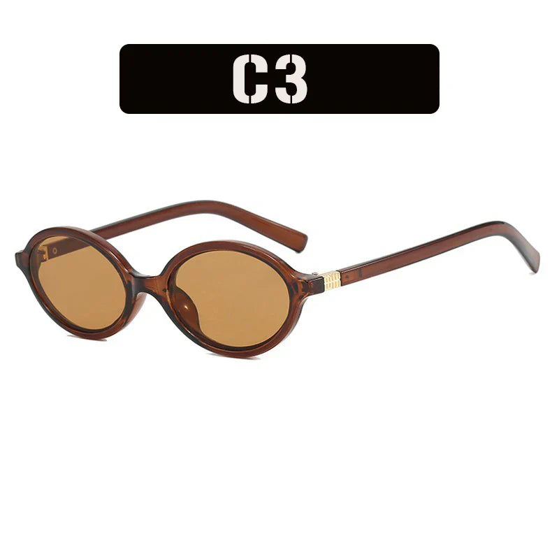 Vintage Oval Sunglasses – Luxury Designer Anti-Blue Light Glasses, Fashion Retro Eyewear for Women & Men, Leopard Frame