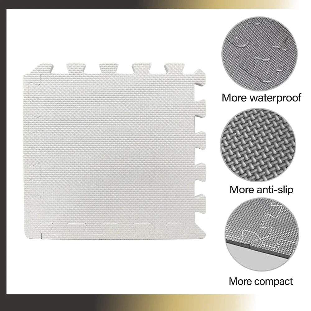 8/12/20PCS EVA Gym Floor Mats 30x30cm — Non-Slip Foam Mats for Yoga, Fitness & Sports Protection