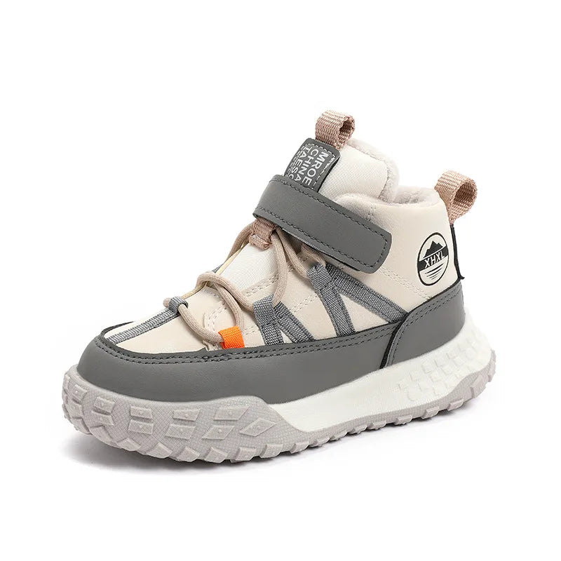Children’s Autumn Winter Sneakers – Plush Cashmere Lined Sport Shoes for Boys & Girls, Warm Casual Running Flats for Teens