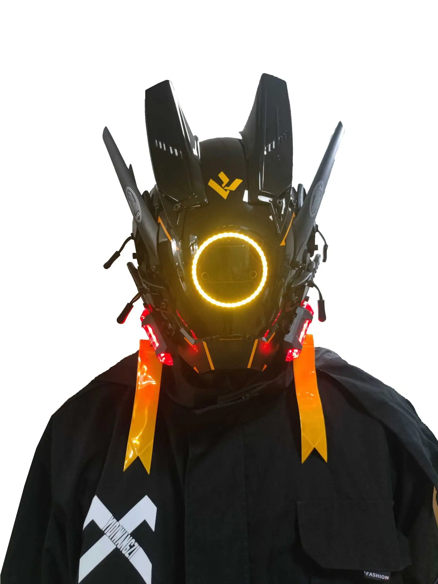 JAUPTO Punk Mask Helmet Cosplay for Men – Futuristic Techwear for Halloween, Party & Music Festival Accessories