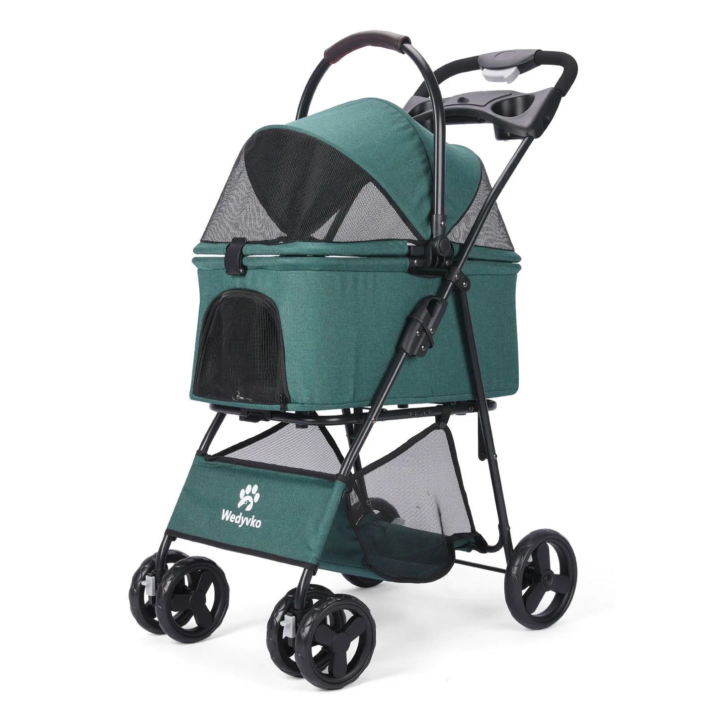 3-in-1 Pet Stroller - Removable Carrier Folding Travel Cart for Small & Medium Dogs and Cats