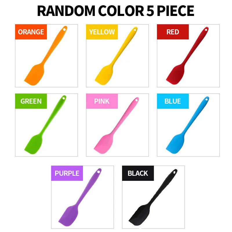 Leeseph 8-Inch Silicone Spatula — Heat-Resistant Non-Stick Cooking Utensil, Small Multicolor Kitchen Tool