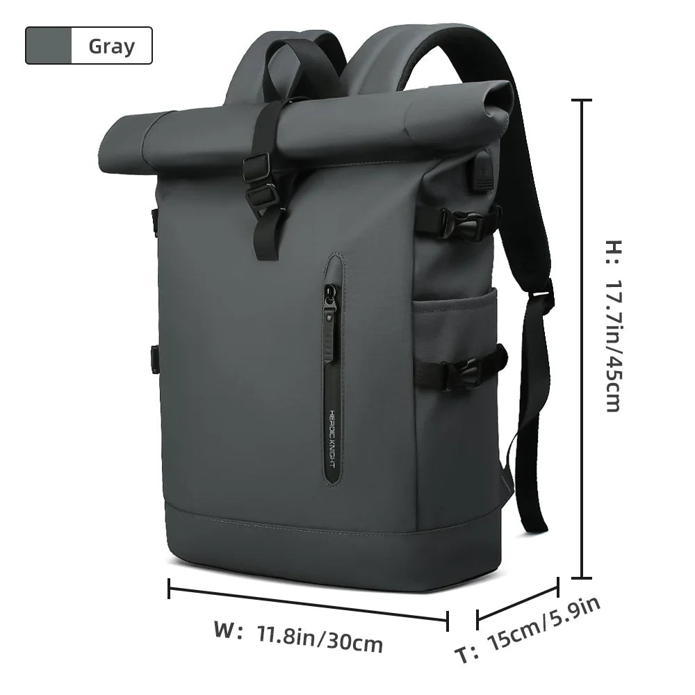HK Expandable Travel Backpack for Men – Large Capacity Waterproof 15.6” Laptop Bag, Hiking Rucksack & Cycling Daypack with USB Port
