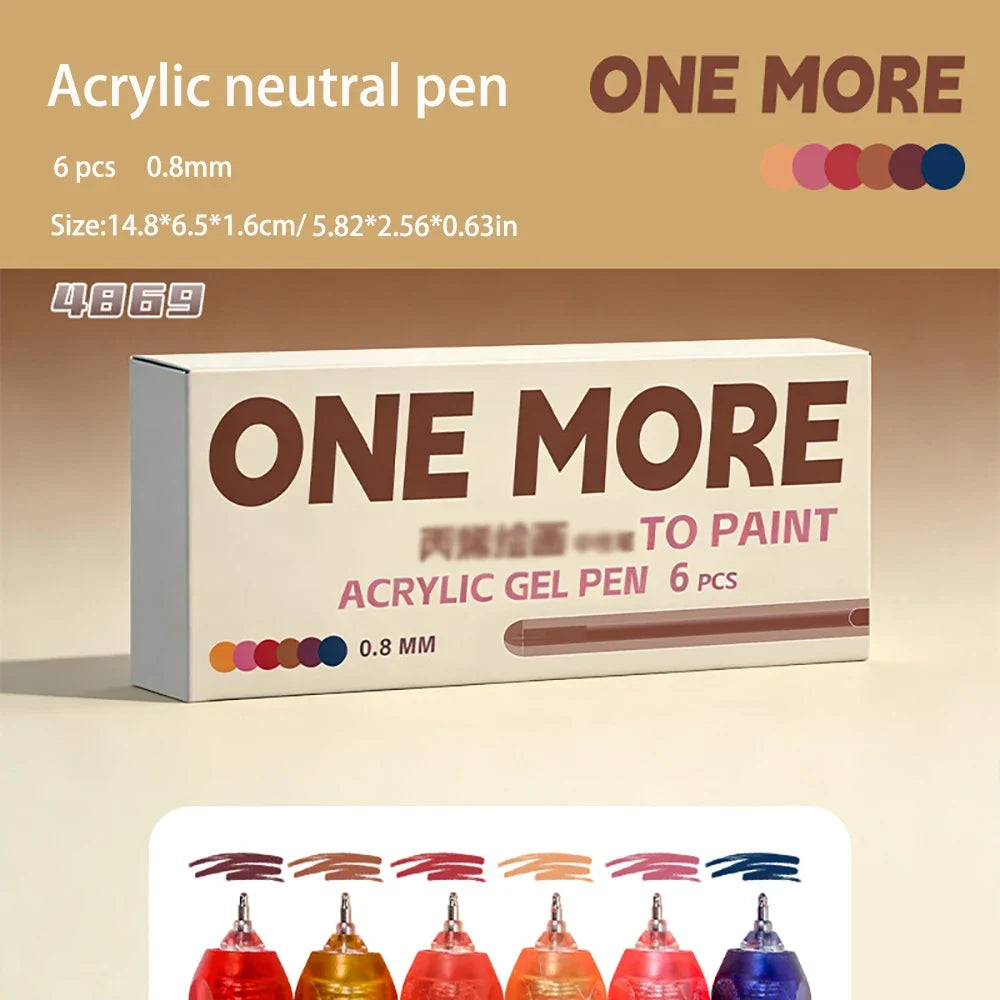 Multi-Color Acrylic Pen - 0.8mm Neutral Tip Pen for Nail Art, Notes & Key Marking