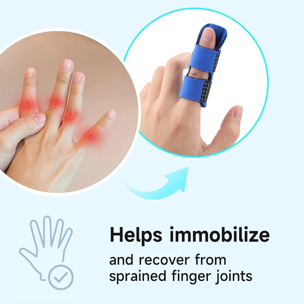Aluminum Finger Splint - Pain Relief Brace with Fixed Tape Bandage for Fracture Protection and Corrective Support (1 Piece)
