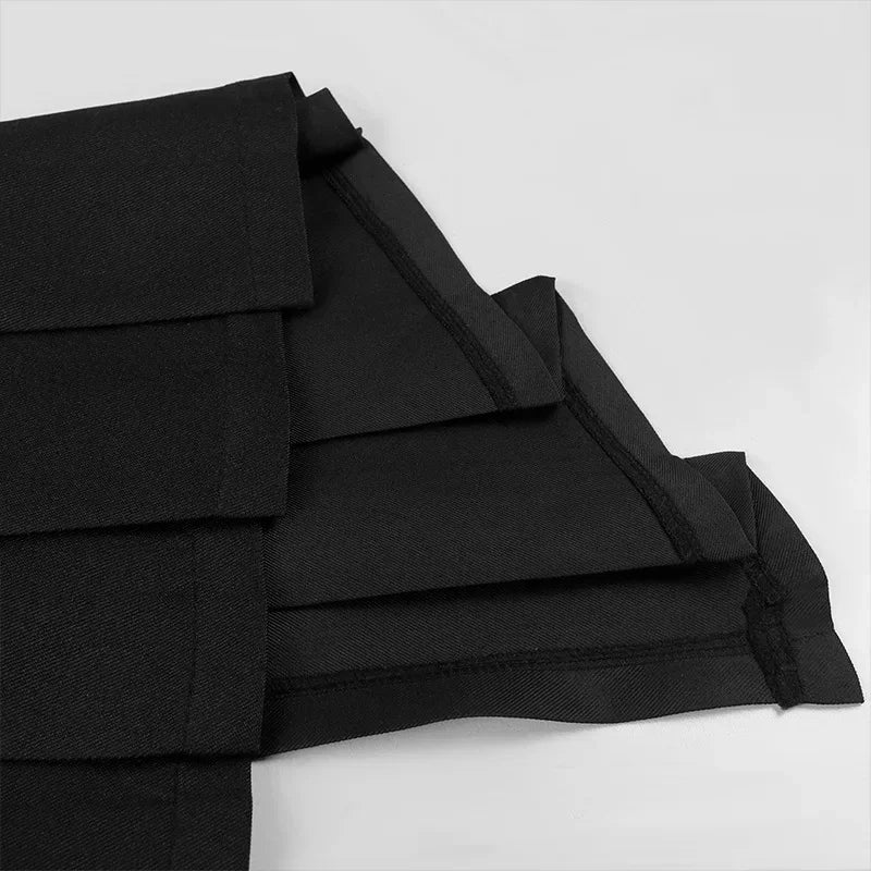 Unisex Leather Skirt – Gothic Punk Rock Casual Wear for Men, Large Size, Medieval & Scottish Style