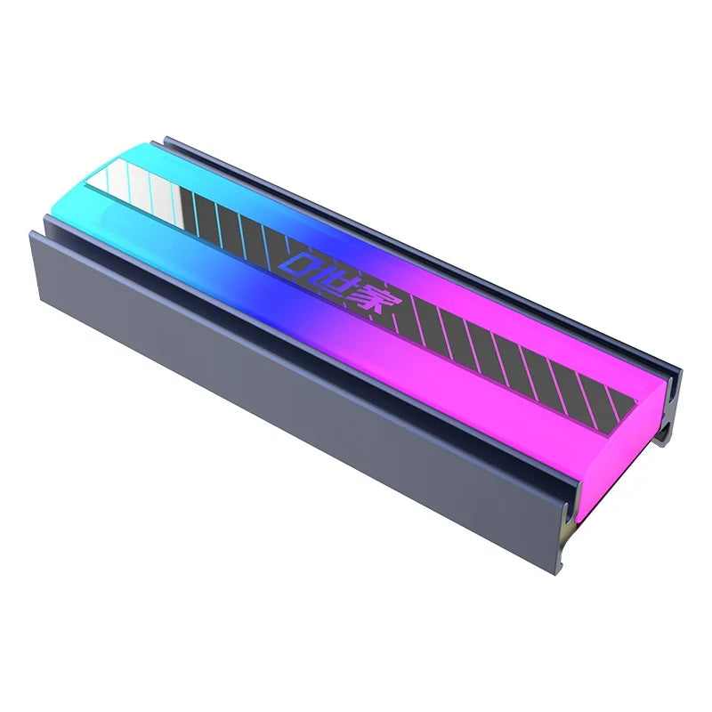 ARGB M.2 NVMe SSD Heatsink - 5V 3-Pin RGB Aluminum Cooler with Aura Sync Support