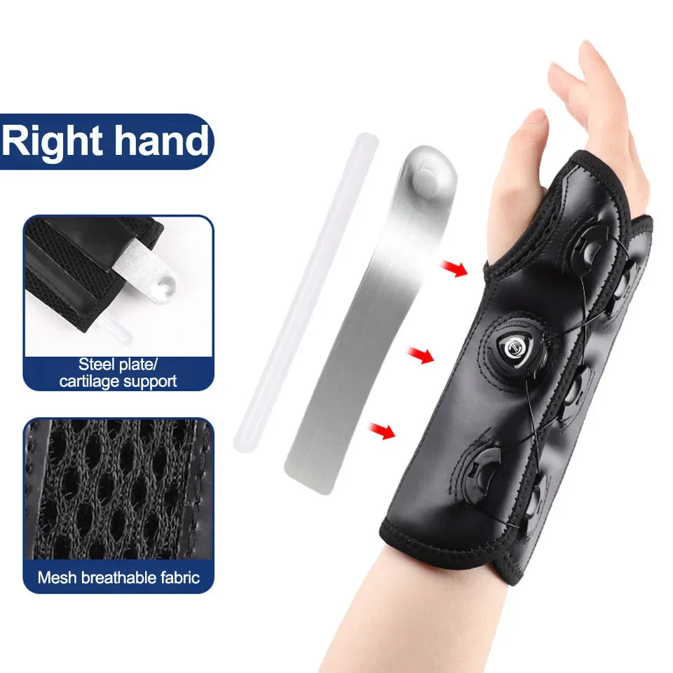 GOBYGO Knob Wrist Guard — Adjustable Tendon Sheath Brace with Removable Steel Plate for Comfort, Fixation & Compression Protection