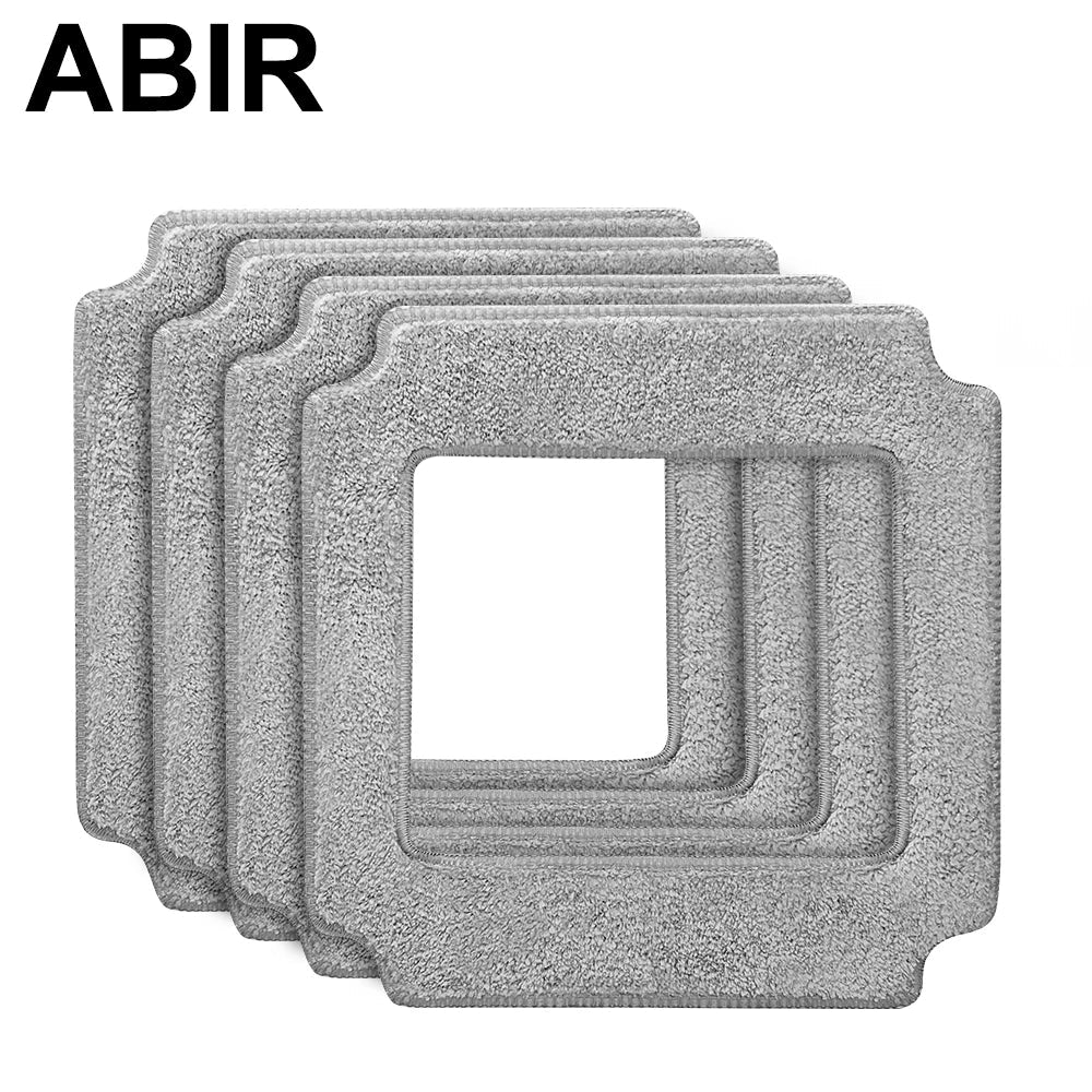 4 Pack Microfiber Mopping Cloths for ABIR WD8 Window Vacuum Cleaning Robot
