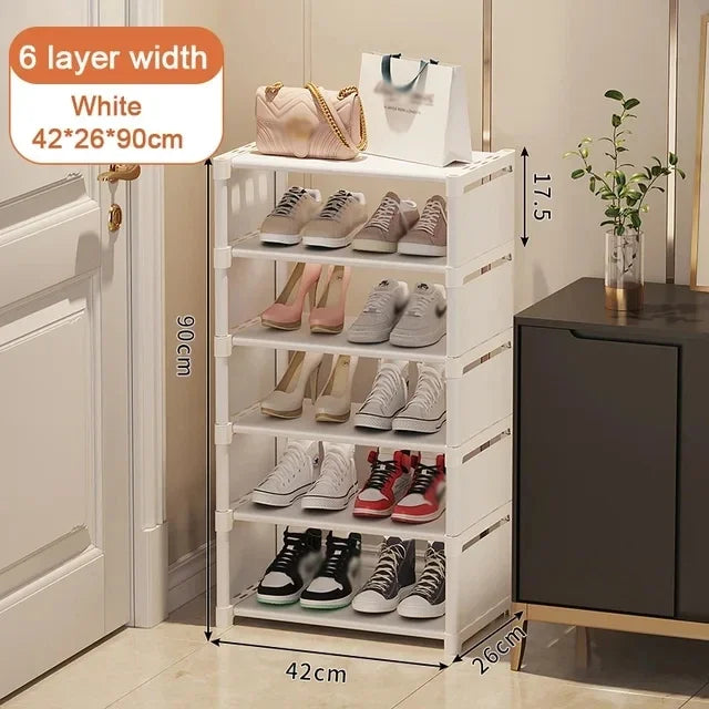 Stackable Shoes Rack Organizer – Multi-Layer Adjustable Shoe Cabinet for Space Saving Home Storage