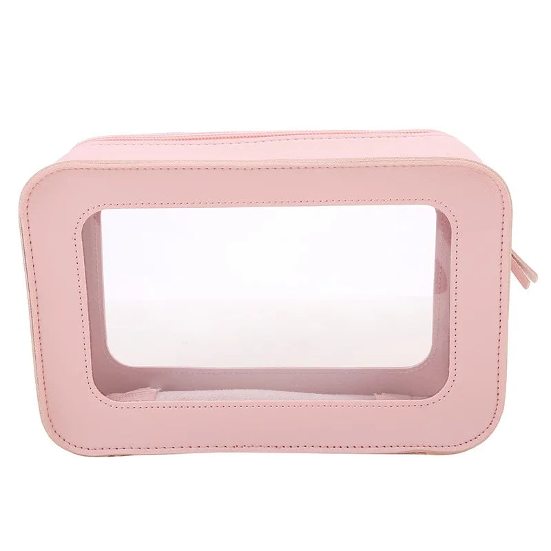 Portable Waterproof Travel Cosmetic Bag – Transparent Dustproof Toiletry Organizer