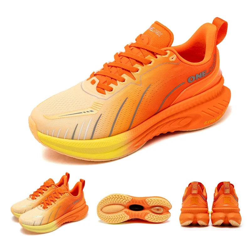 ONEMIX Cushioning Running Shoes - Heavy Runner Support Non Slip Athletic Sneakers for Men & Women Outdoor Sports