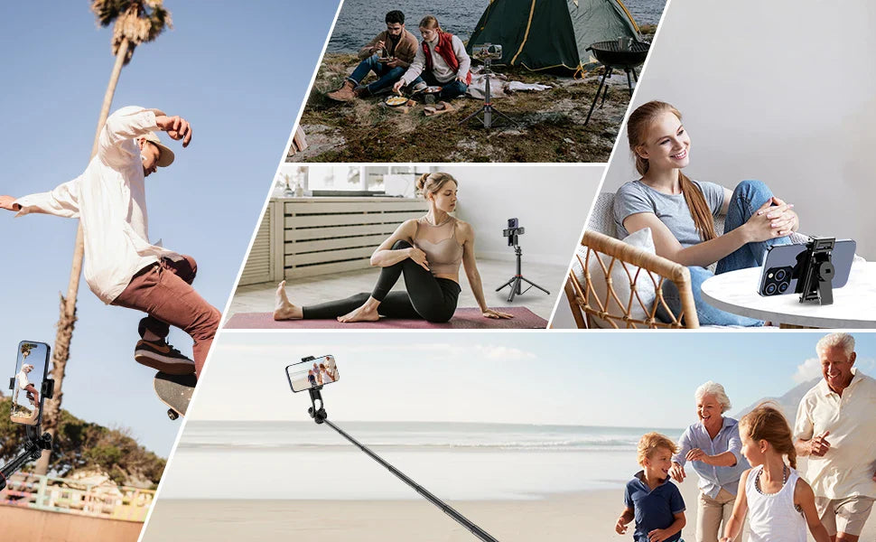 130cm Selfie Stick Tripod – Portable Retractable Smartphone Stand with Wireless Remote Control